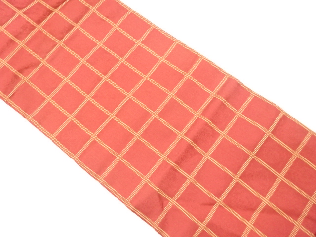JAPANESE NAGOYA OBI / WOVEN GRID
